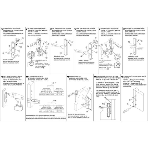 Wright Products Castellan Surface Lever Mount Latch with Deadbolt VCA112SN - Picture 3 of 3